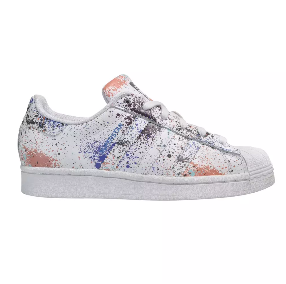 Adidas Superstar Paint Splatter Toddler Boys Shoes Size 6 Leather