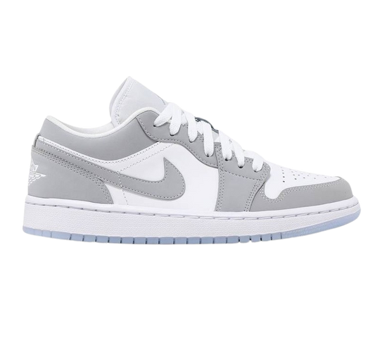 Nike Women's Air Jordan 1 Low Shoes - White / Wolf Grey - Shopsportive