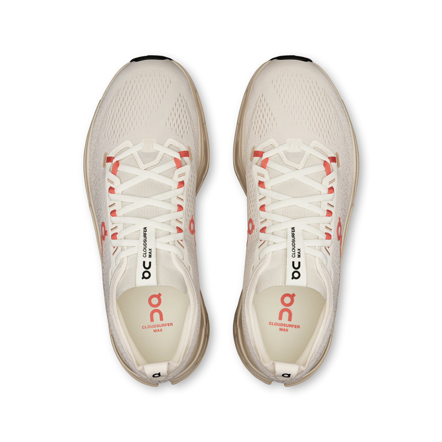 On Running Men's Cloudsurfer Max Shoes - Ivory / Salmon - Shopsportive