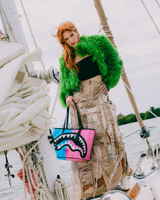 Sprayground Candy Clash Shark Central Tote Bag - Shopsportive