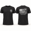 Fishin' Day Apparel Men's Performance Fishing Flag T-Shirt - Black