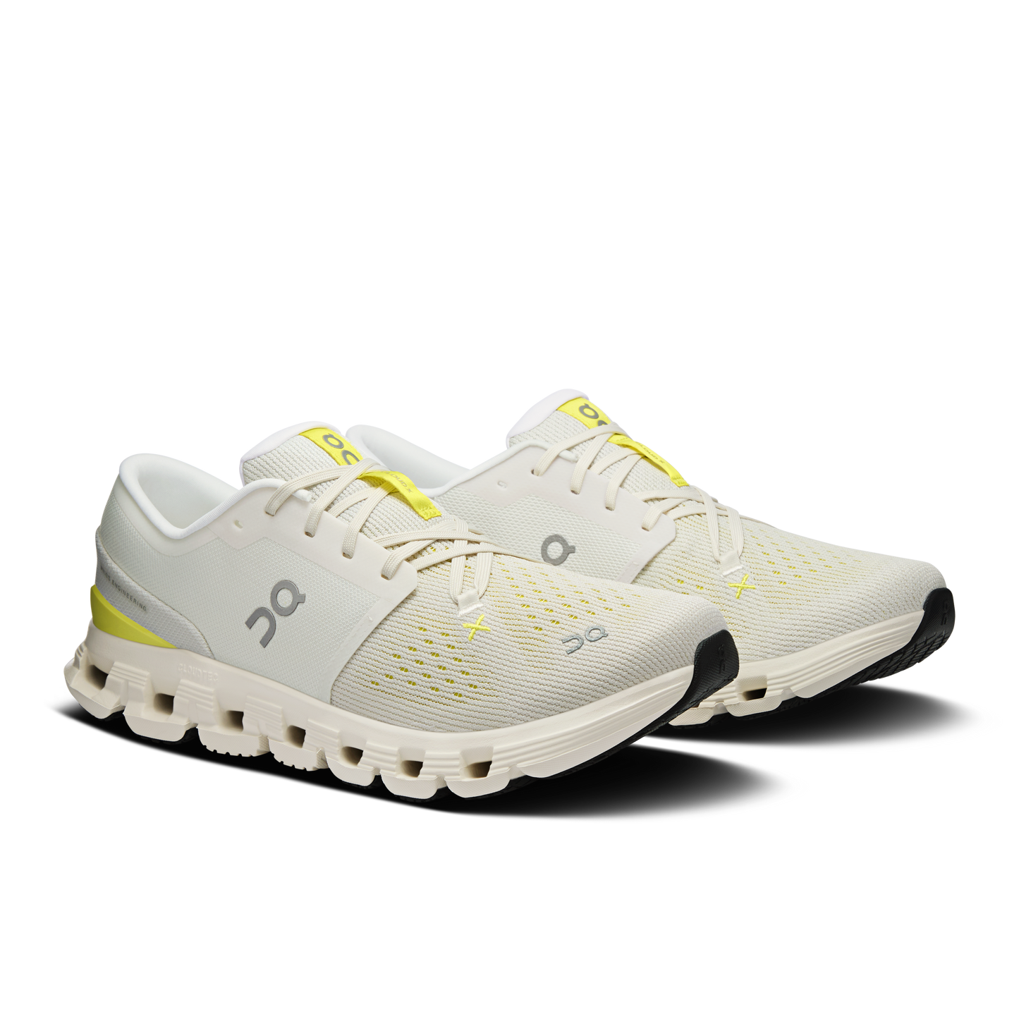 On Running Men's Cloud X 4 Shoes - Ivory / Lime - Shopsportive