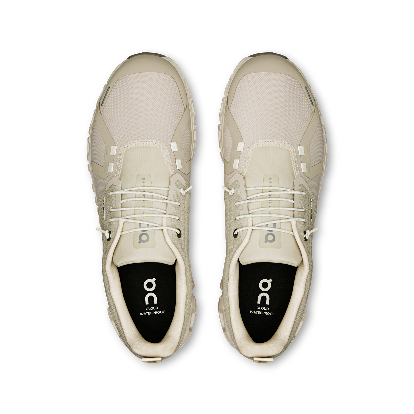 On Running Men's Cloud 6 Waterproof Shoes - Pelican / Ghost - Shopsportive
