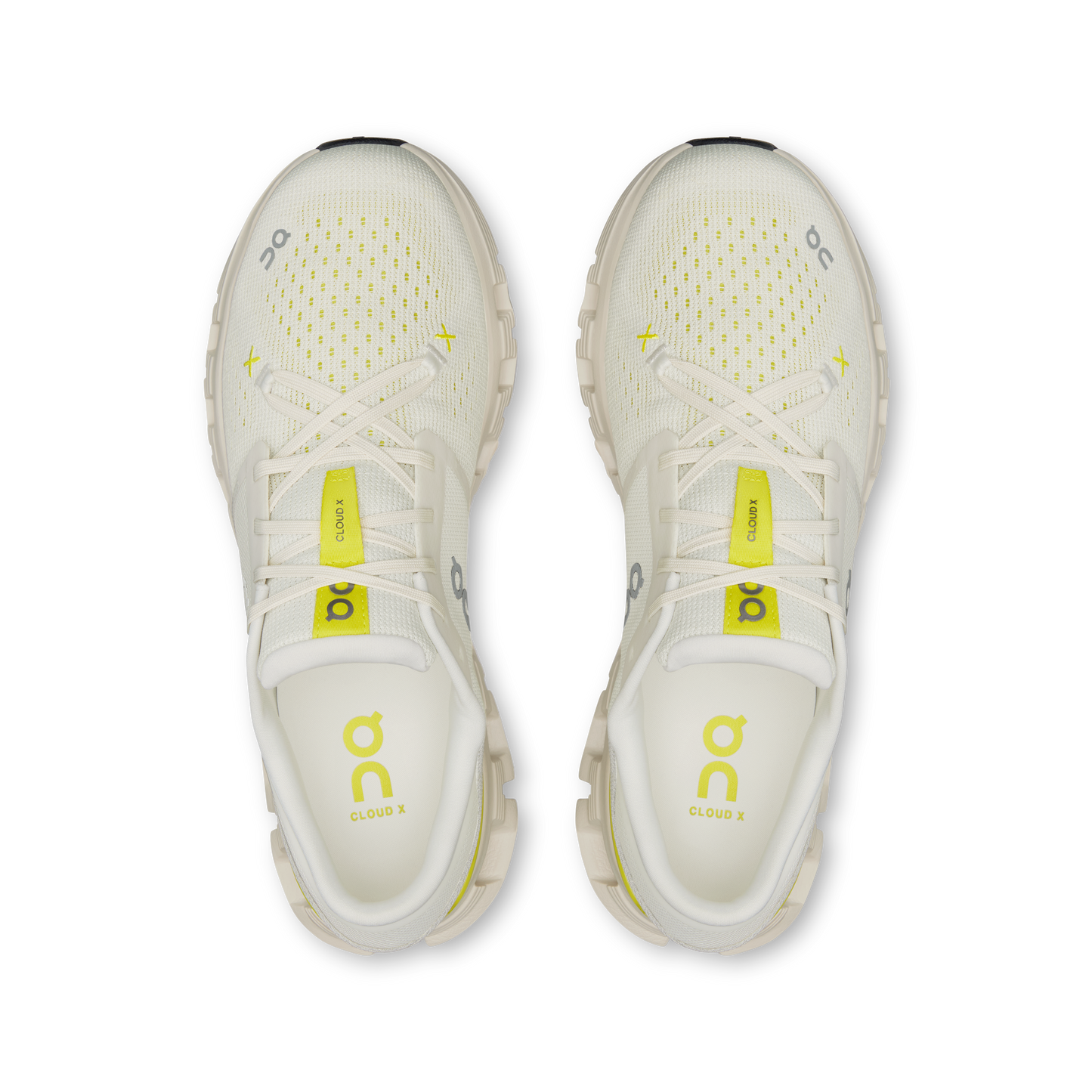 On Running Men's Cloud X 4 Shoes - Ivory / Lime - Shopsportive
