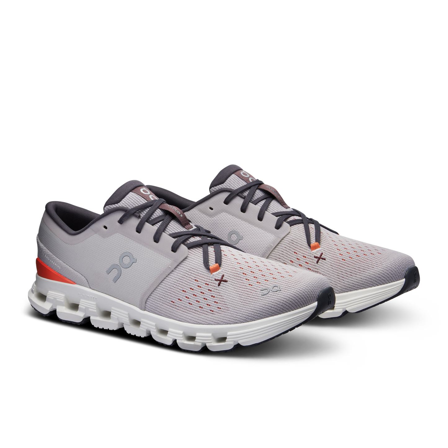 On Running Men's Cloud X 4 Shoes - Silver / Flame - Shopsportive