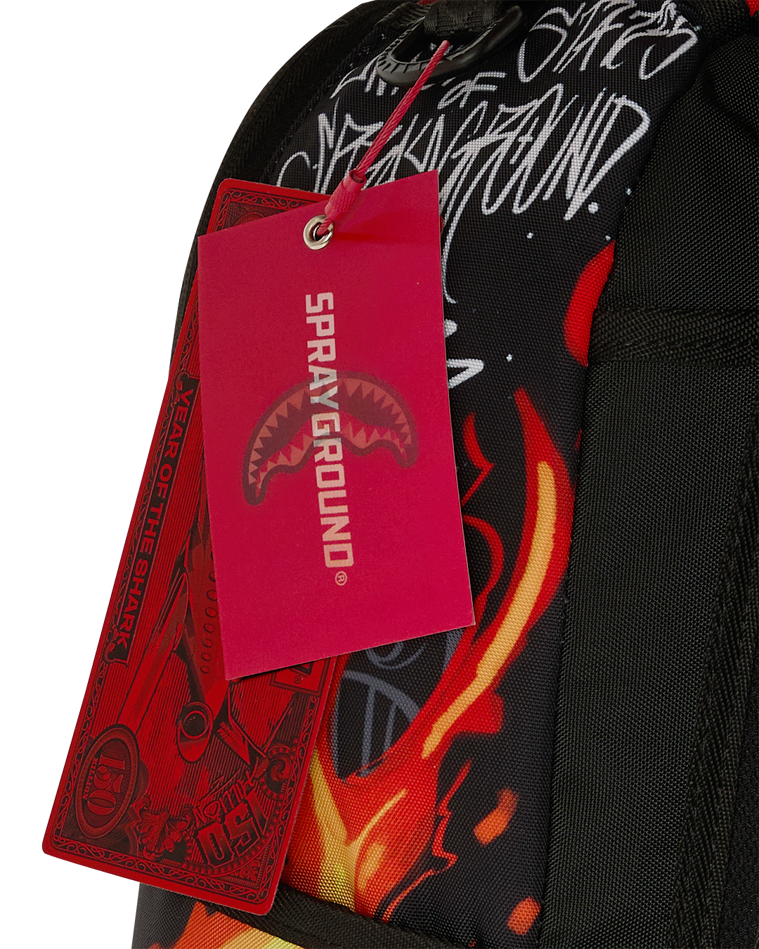 Sprayground Diablo Billion Burnin Backpack Bag - Shopsportive