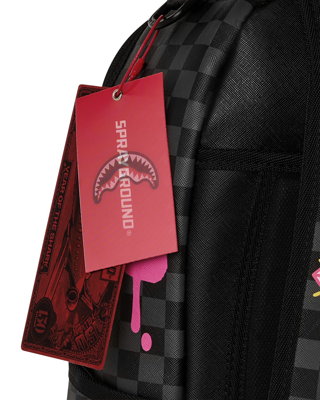 Sprayground Pink Panther Diamond Shark Backpack Bag - Shopsportive
