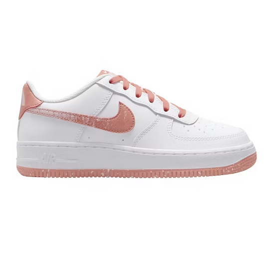 Nike Kid's Air Force 1 LV8 Shoes - White / Light Madder Root / Aura - Shopsportive