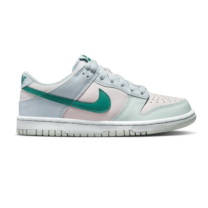 Nike Kid's Dunk Low GS Shoes - Football Grey / Mineral Teal / Pearl Pink Sportive