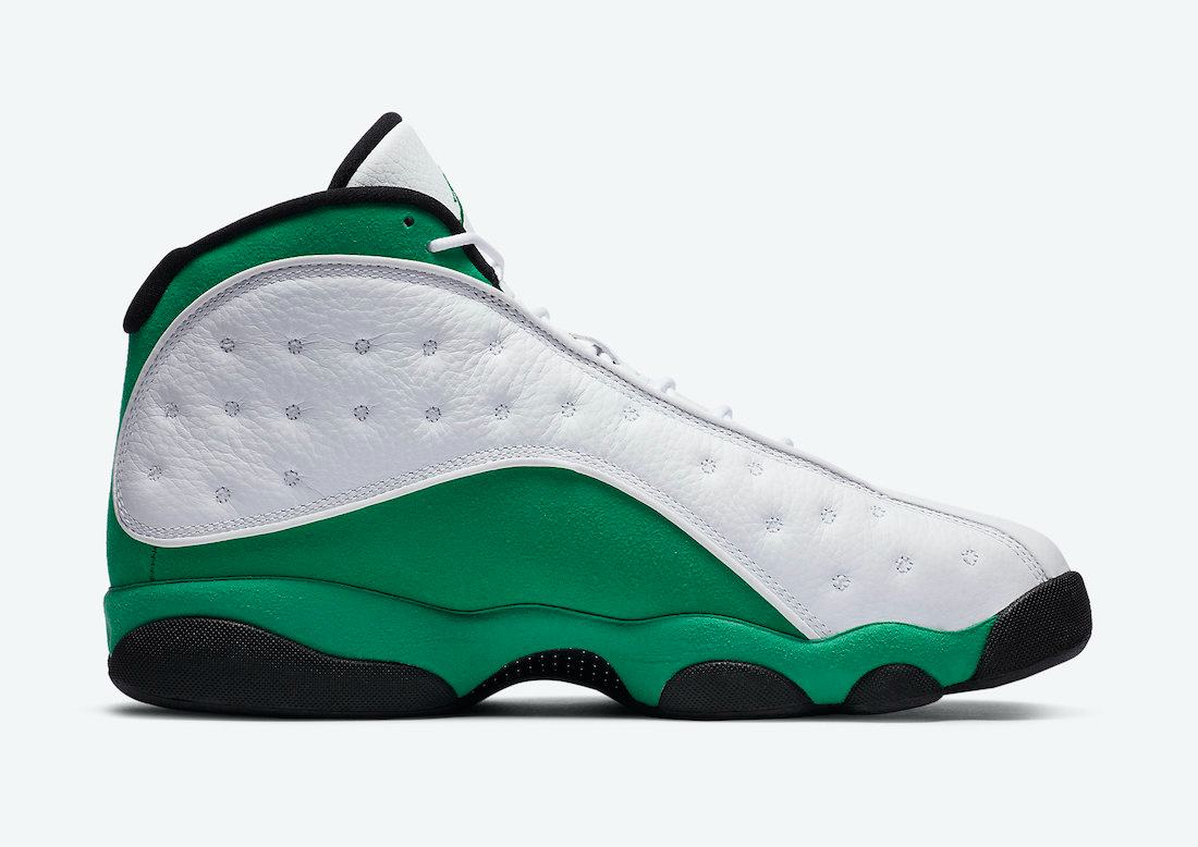 Nike Men's Air Jordan 13 Retro Lucky Shoes - White / Lucky Green / Black Sportive