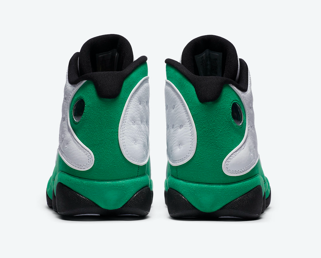 Nike Men's Air Jordan 13 Retro Lucky Shoes - White / Lucky Green / Black Sportive