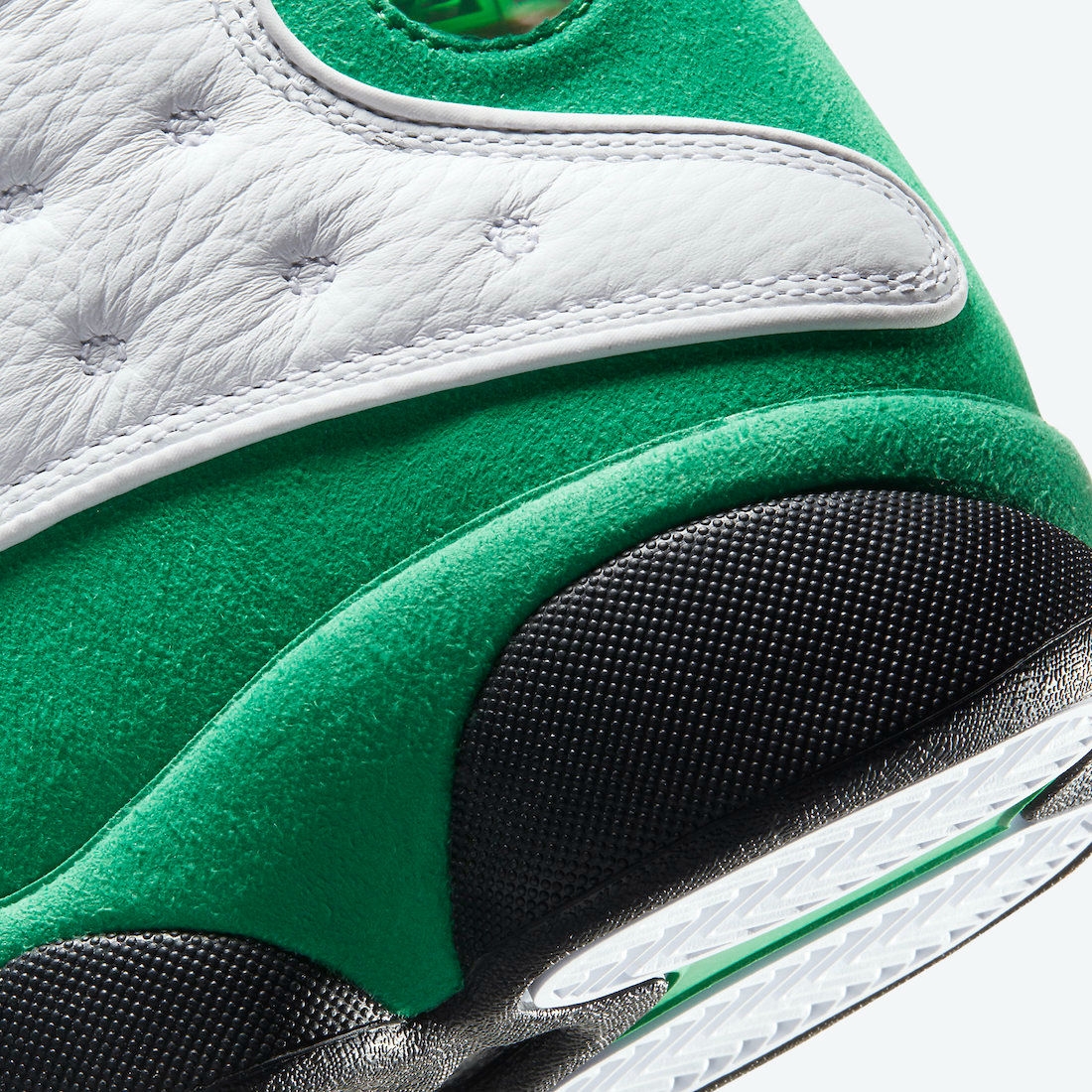 Nike Men's Air Jordan 13 Retro Lucky Shoes - White / Lucky Green / Black Sportive