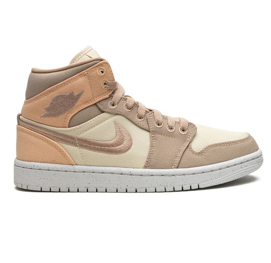 Nike Women's Air Jordan 1 Mid SE Shoes - Brown / Sail / Desert - Shopsportive