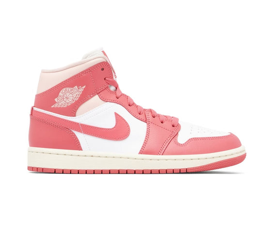 Nike Women's Jordan 1 Mid Shoes - White / Sea Coral / Sail - Shopsportive
