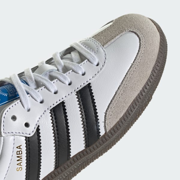 Adidas Kid's Samba OG Shoes - Cloud White / Core Black / Gum - Shopsportive