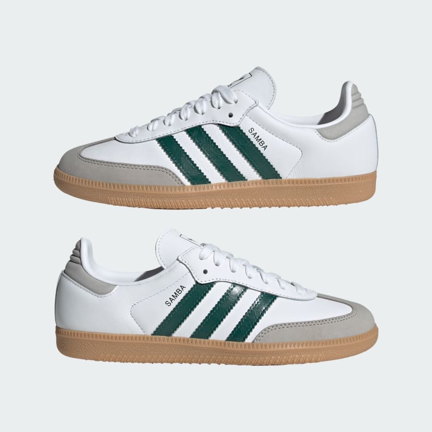 Adidas Women's Samba Og Shoes - Cloud White / Collegiate Green / Grey Two - Shopsportive
