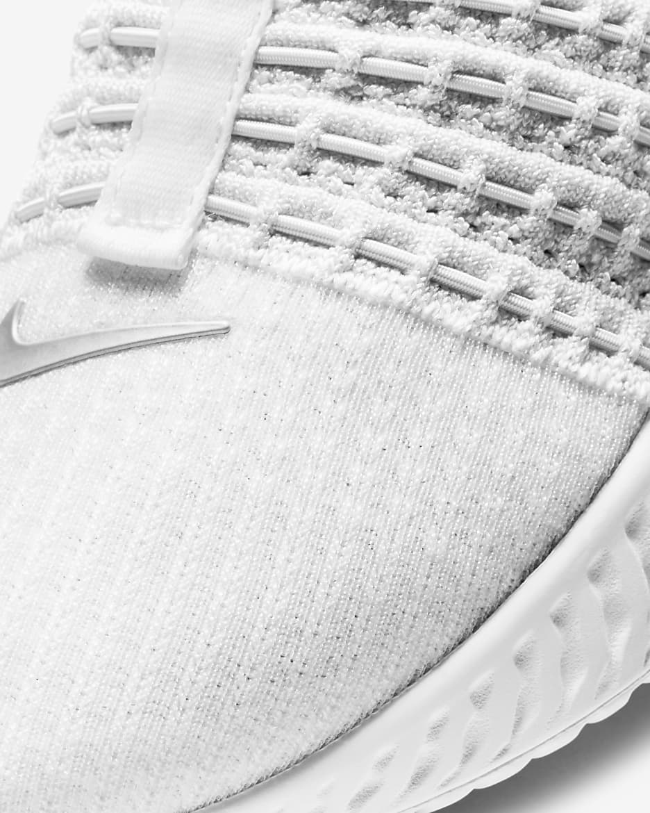 Nike Women's React Phantom Run Flyknit 2 Shoes - White / Pure Platinum / Metallic Silver - Shopsportive