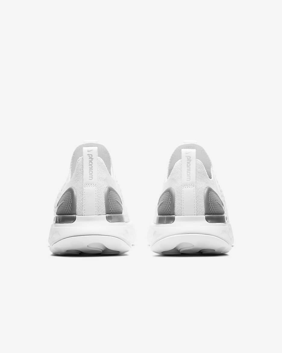 Nike Women's React Phantom Run Flyknit 2 Shoes - White / Pure Platinum / Metallic Silver - Shopsportive