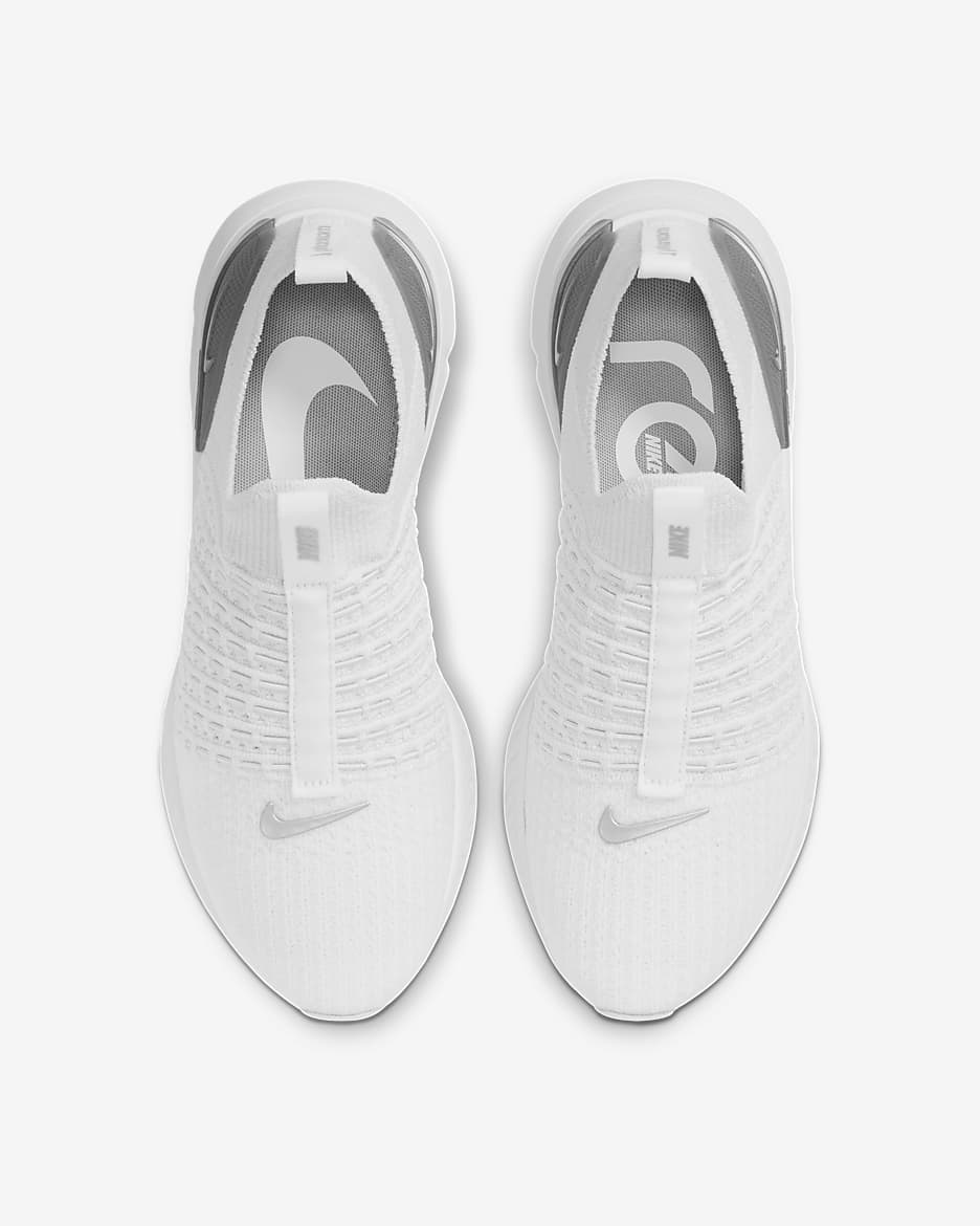 Nike Women's React Phantom Run Flyknit 2 Shoes - White / Pure Platinum / Metallic Silver - Shopsportive
