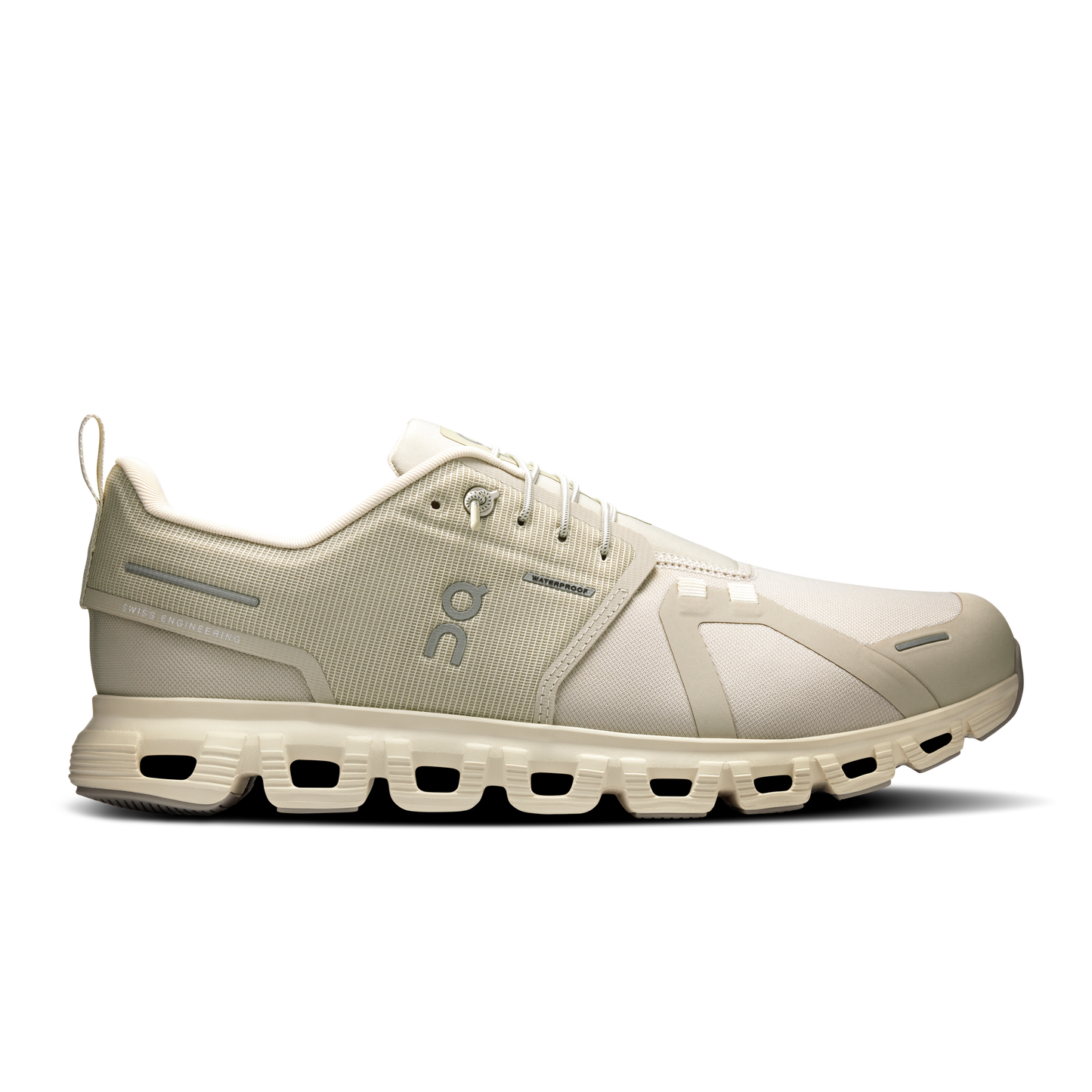 On Running Men's Cloud 6 Waterproof Shoes - Pelican / Ghost - Shopsportive