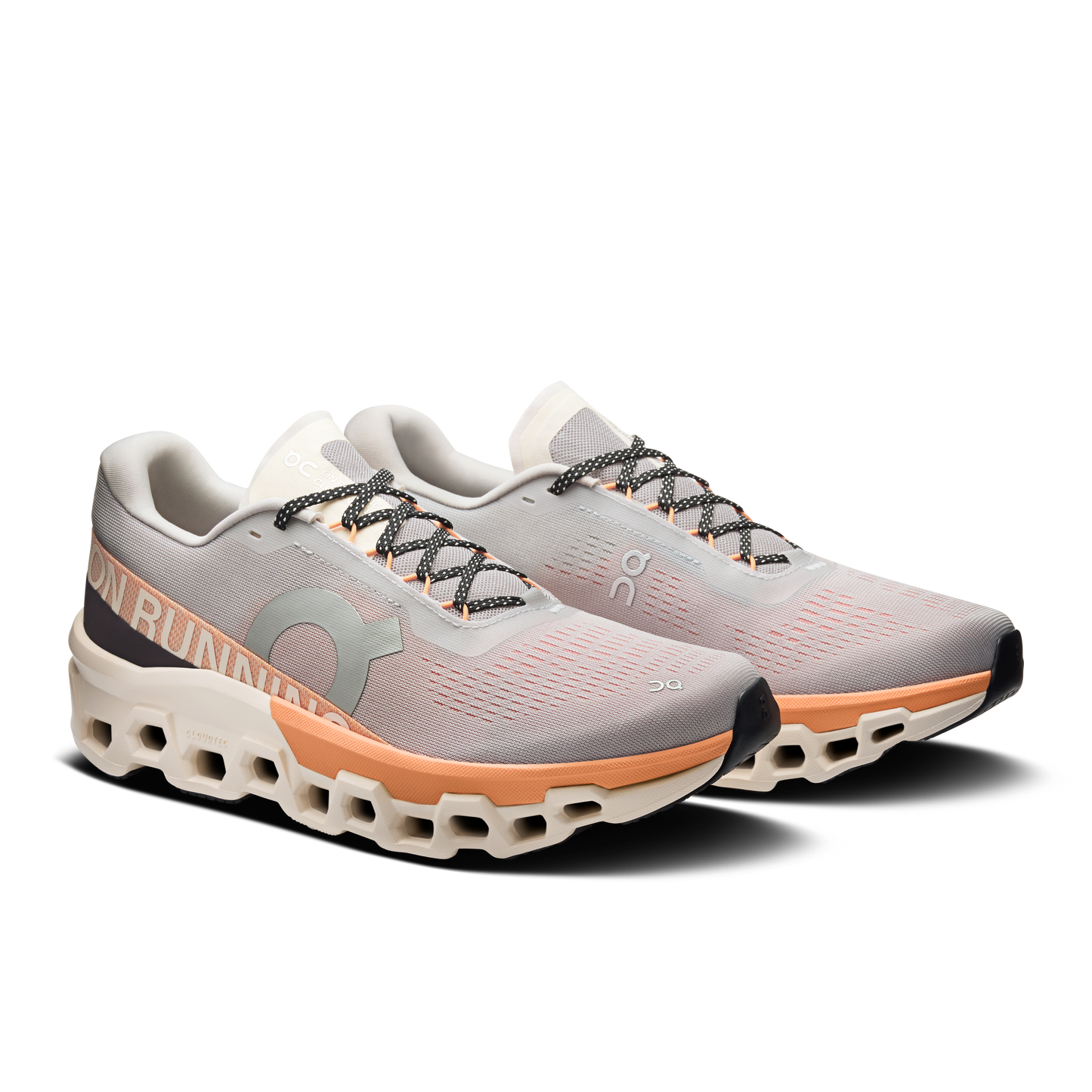 On Running Men's Cloudmonster 2 Shoes - Glacier / Tangerine - Shopsportive