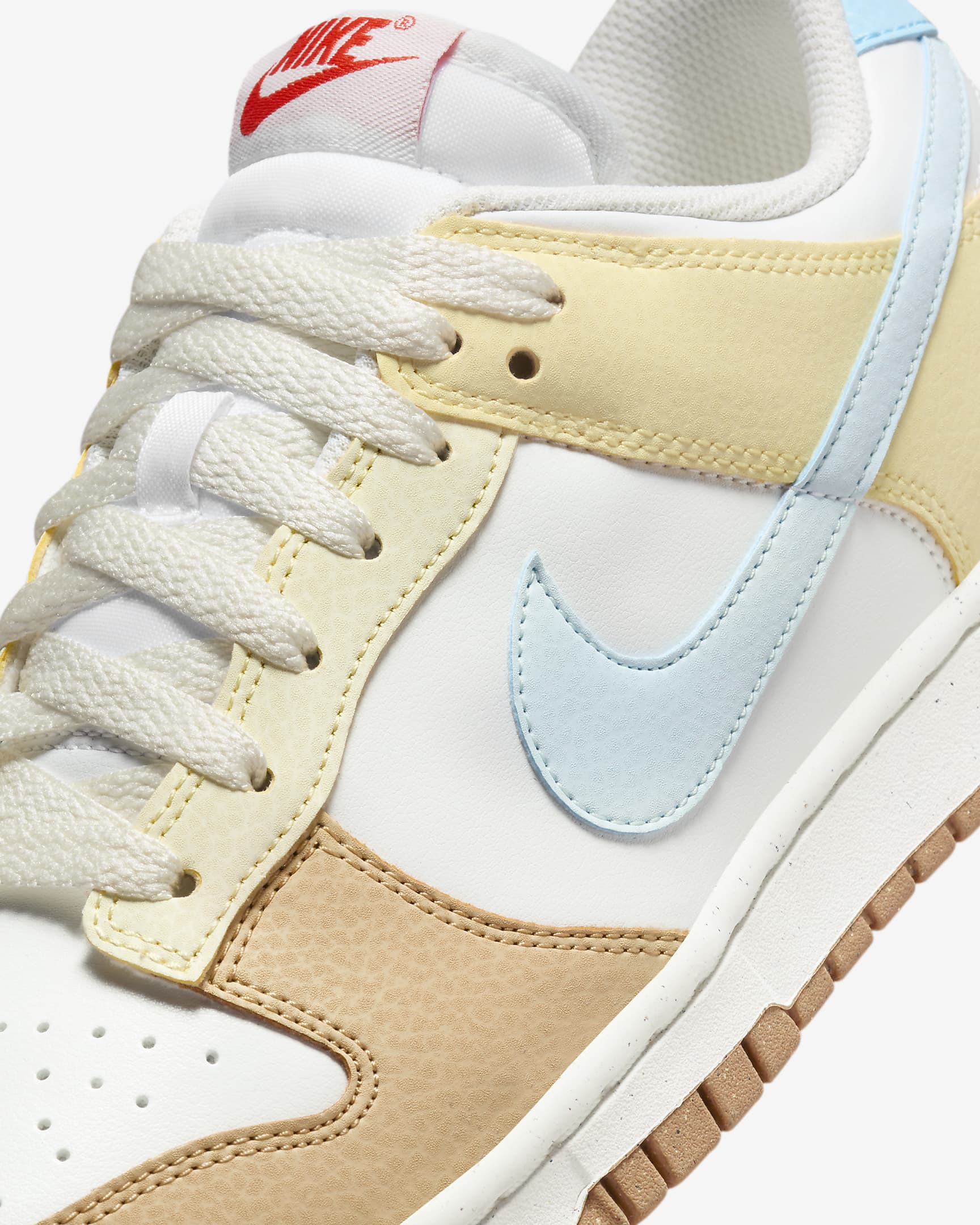Nike Women's Dunk Low Shoes - Summit White / Aquarius Blue / Soft Yellow / Glacier Blue - Shopsportive
