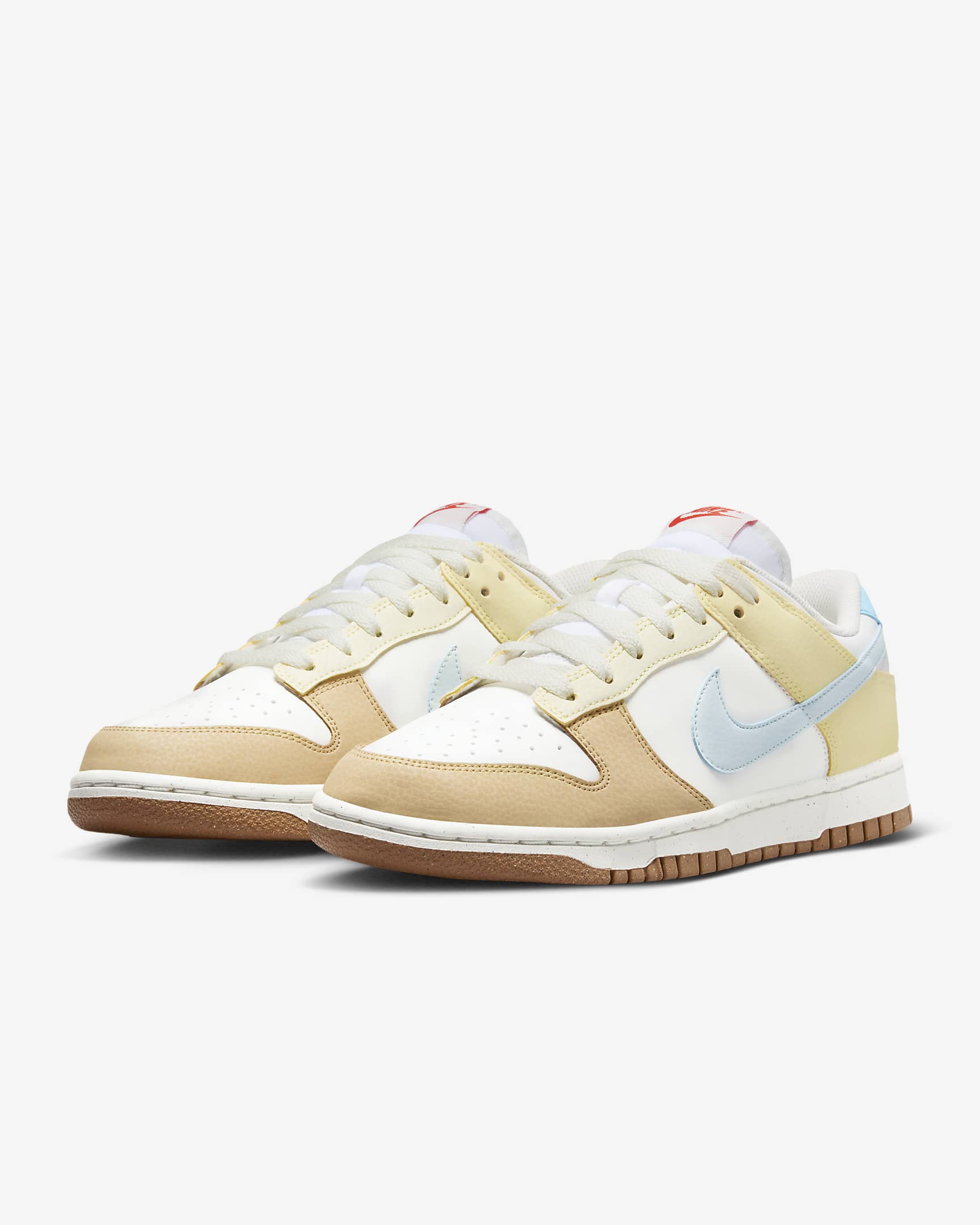 Nike Women's Dunk Low Shoes - Summit White / Aquarius Blue / Soft Yellow / Glacier Blue - Shopsportive