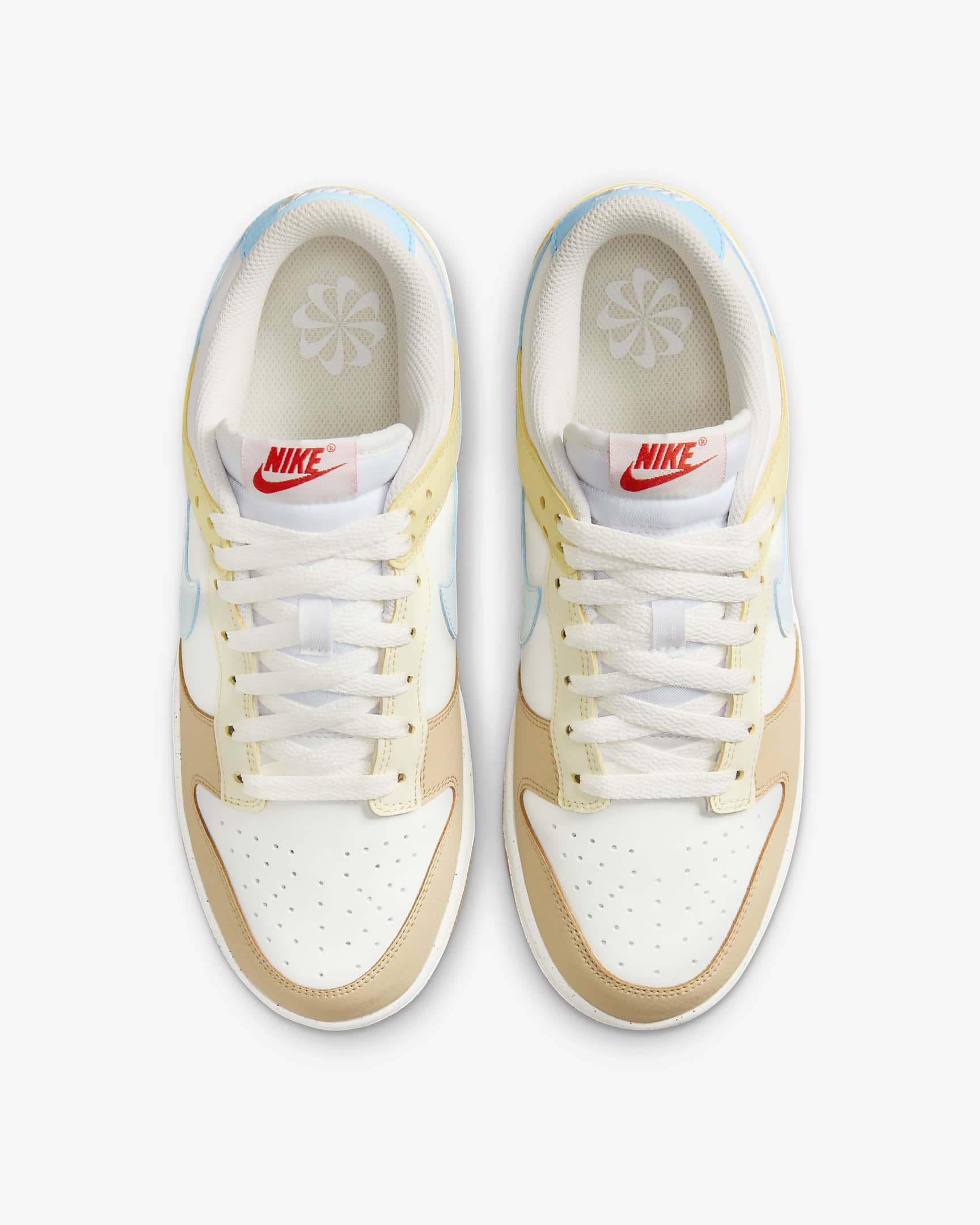 Nike Women's Dunk Low Shoes - Summit White / Aquarius Blue / Soft Yellow / Glacier Blue - Shopsportive