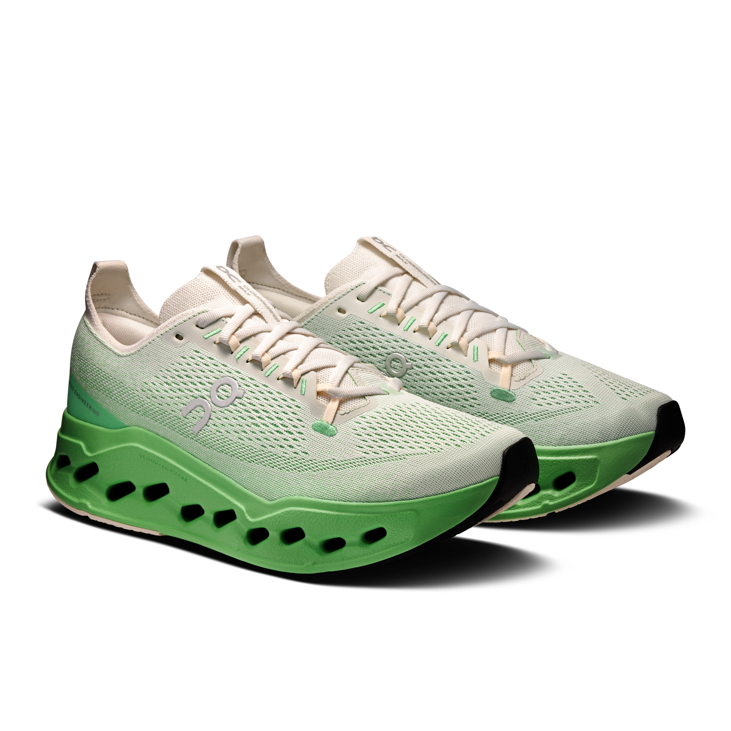 On Running Men's Cloudsurfer Max Shoes - Ivory / Honeydew - Shopsportive