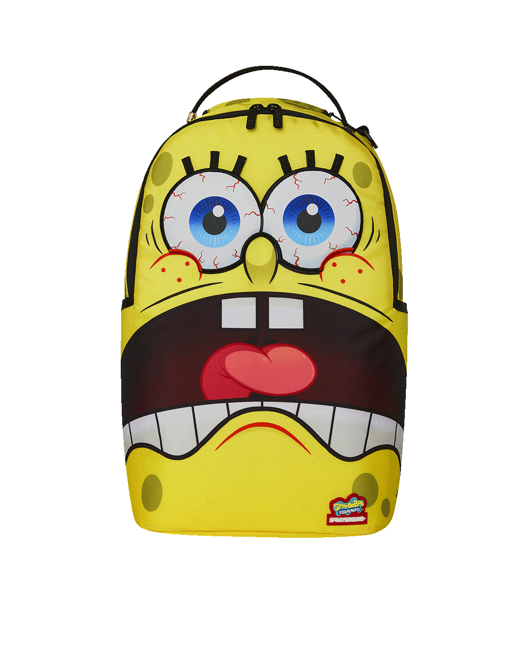 Sprayground Spongebob Eye Pop Removable Eyes Backpack - Yellow / Red - Shopsportive