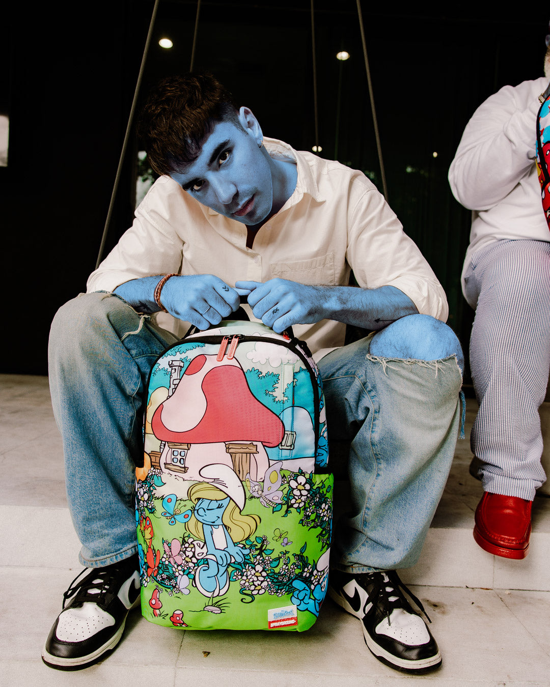 Sprayground Smurfs In The Garden Backpack Bag - Shopsportive