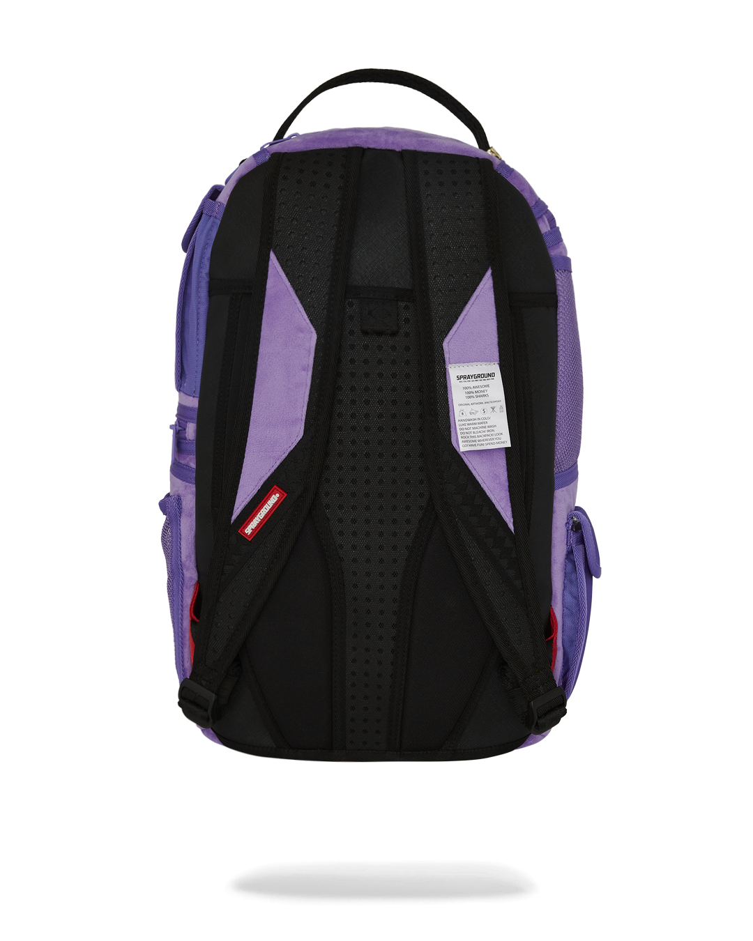 Sprayground Nooo Way!!! A Reversible Backpack - Purple Velour To Og Sharks In Paris Backpack Bag - Shopsportive