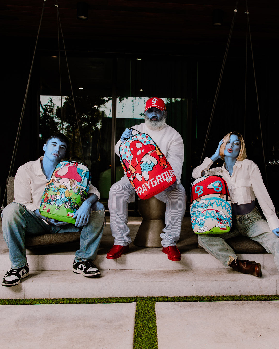 Sprayground Smurfs Sleepy Dayz Backpack Bag - Shopsportive