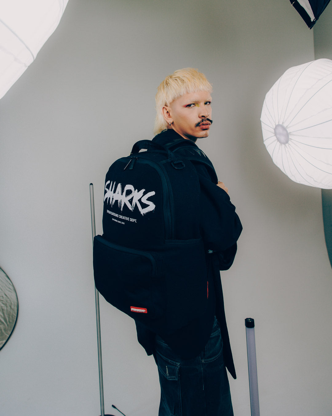 Sprayground Sharks Creative Dept Cargo Hero Backpack Bag - Shopsportive