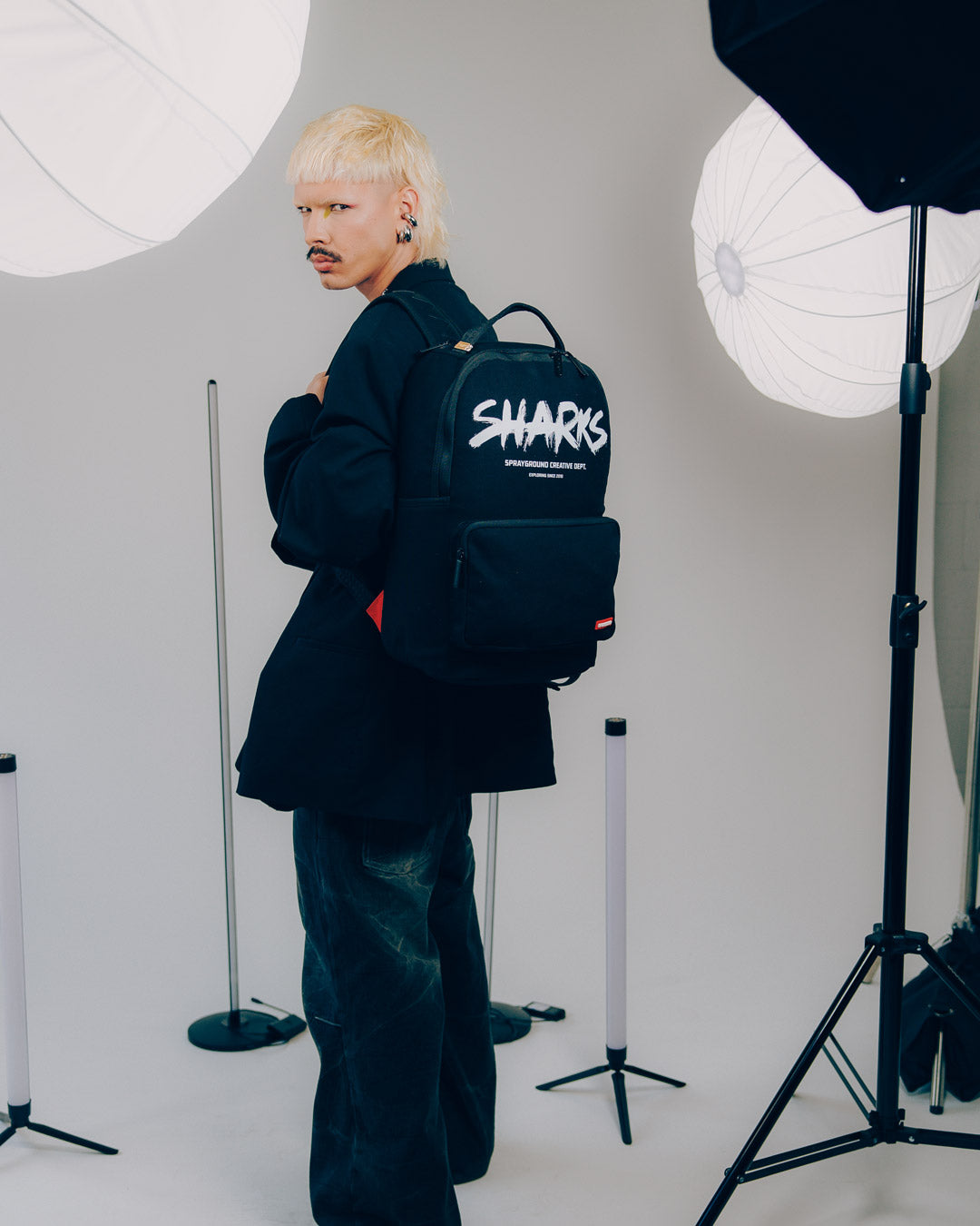 Sprayground Sharks Creative Dept Cargo Hero Backpack Bag - Shopsportive