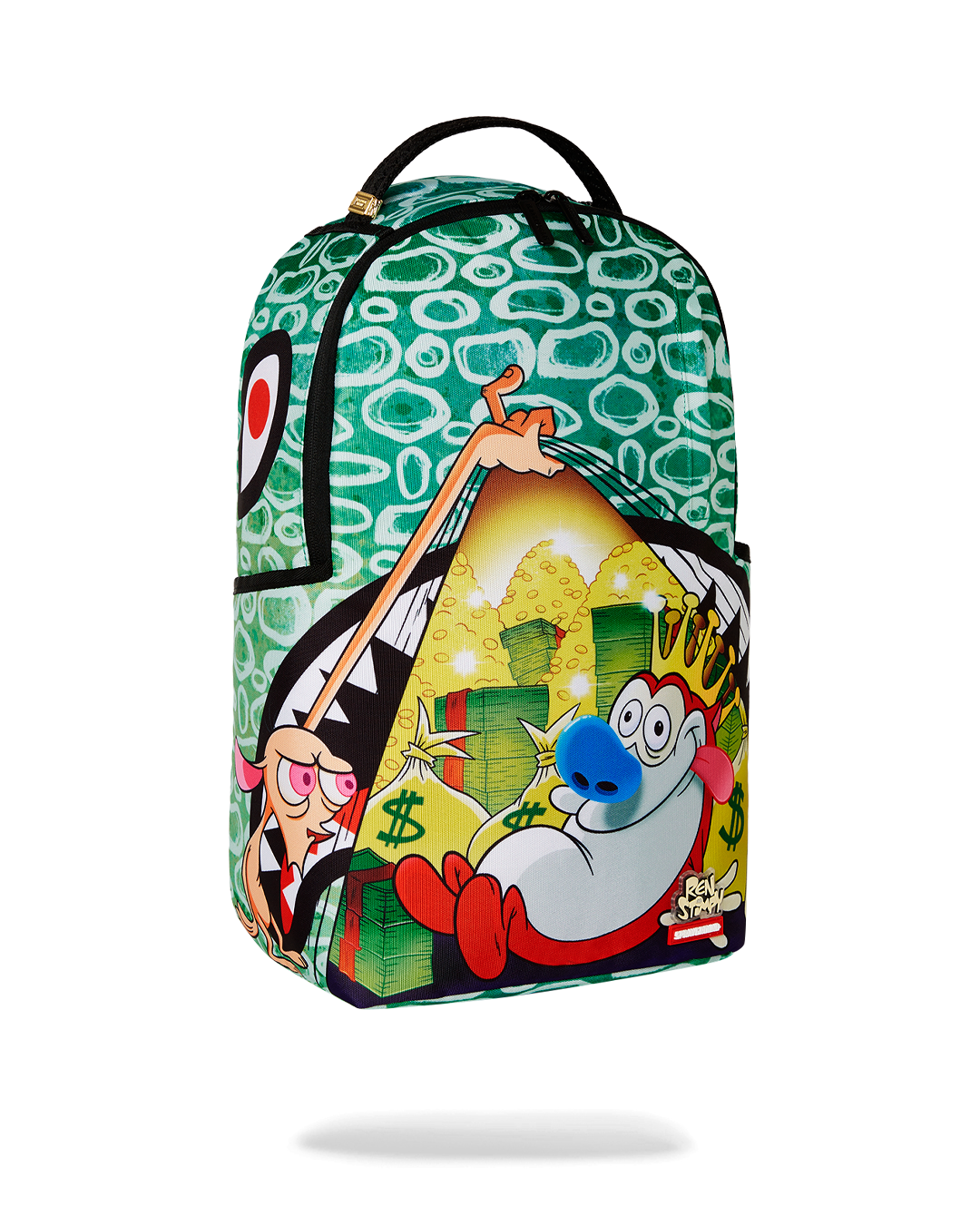 Sprayground Ren & Stimpy Hidden Gold Mine Dlxr Backpack Bag - Shopsportive