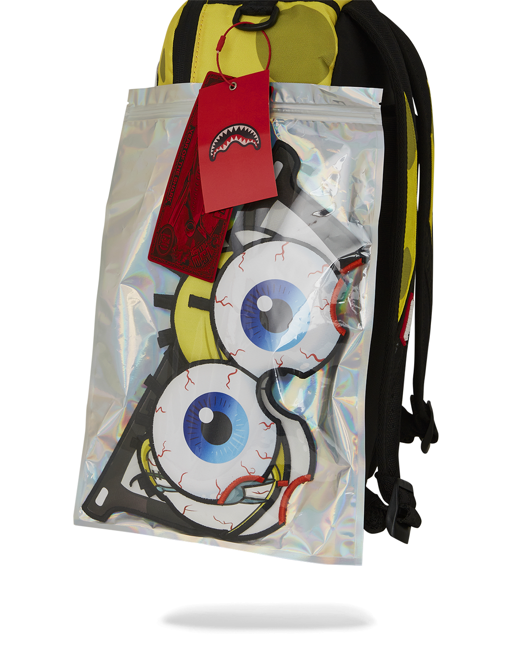 Sprayground Spongebob Eye Pop Removable Eyes Backpack - Yellow / Red - Shopsportive