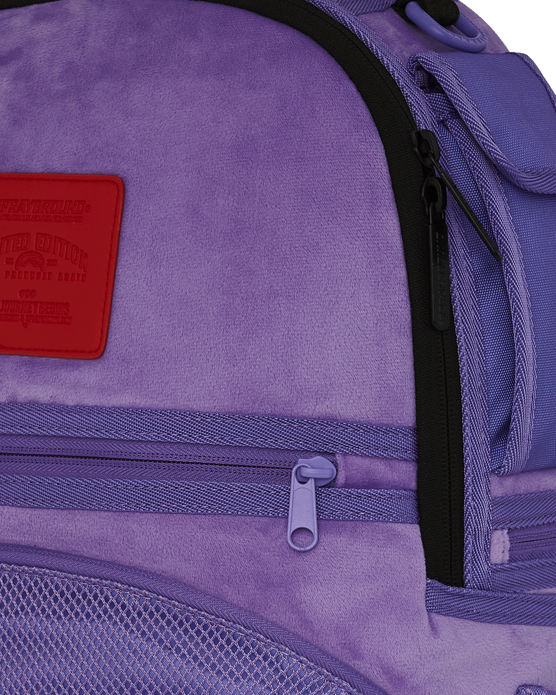 Sprayground Nooo Way!!! A Reversible Backpack - Purple Velour To Og Sharks In Paris Backpack Bag - Shopsportive