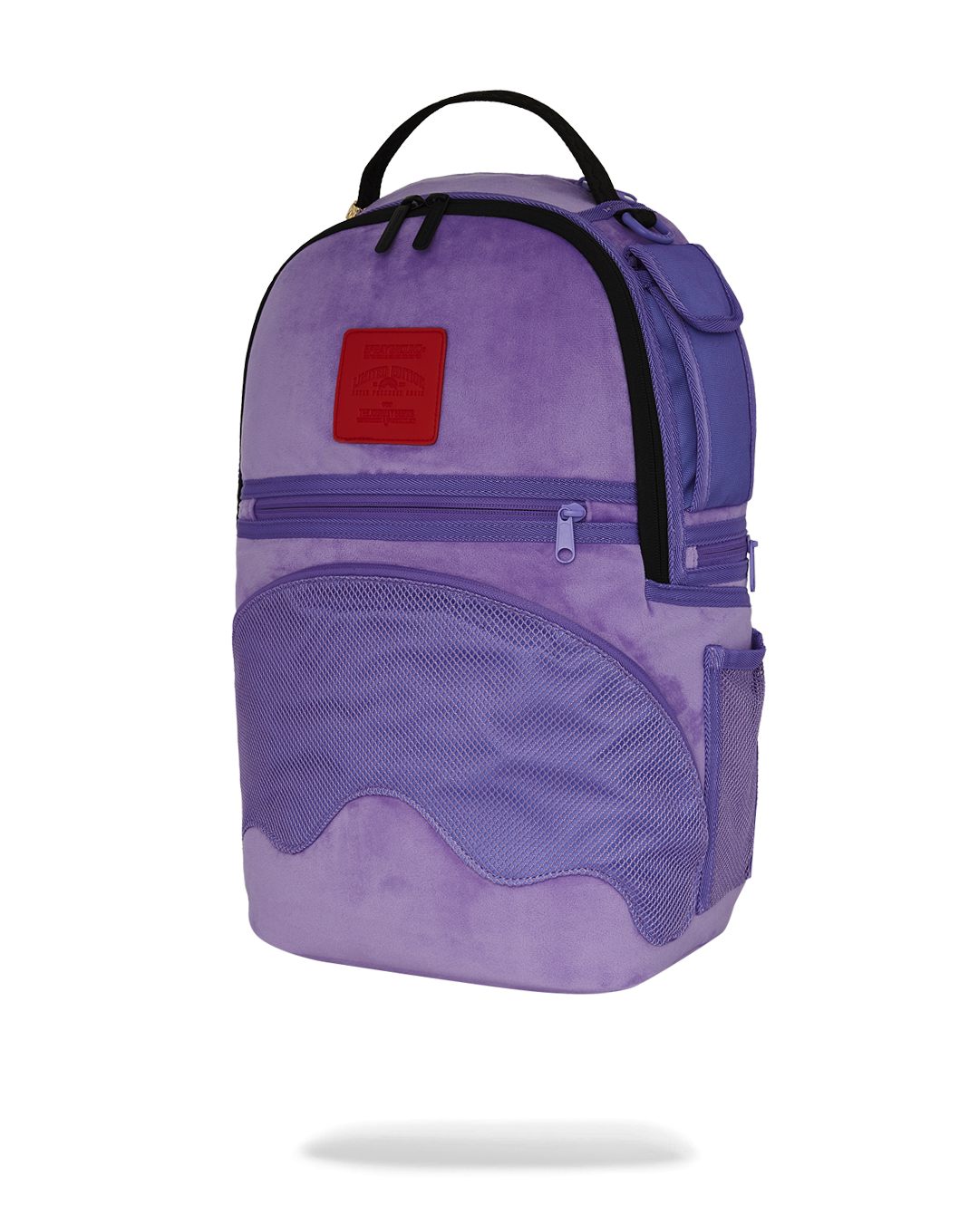 Sprayground Nooo Way!!! A Reversible Backpack - Purple Velour To Og Sharks In Paris Backpack Bag - Shopsportive