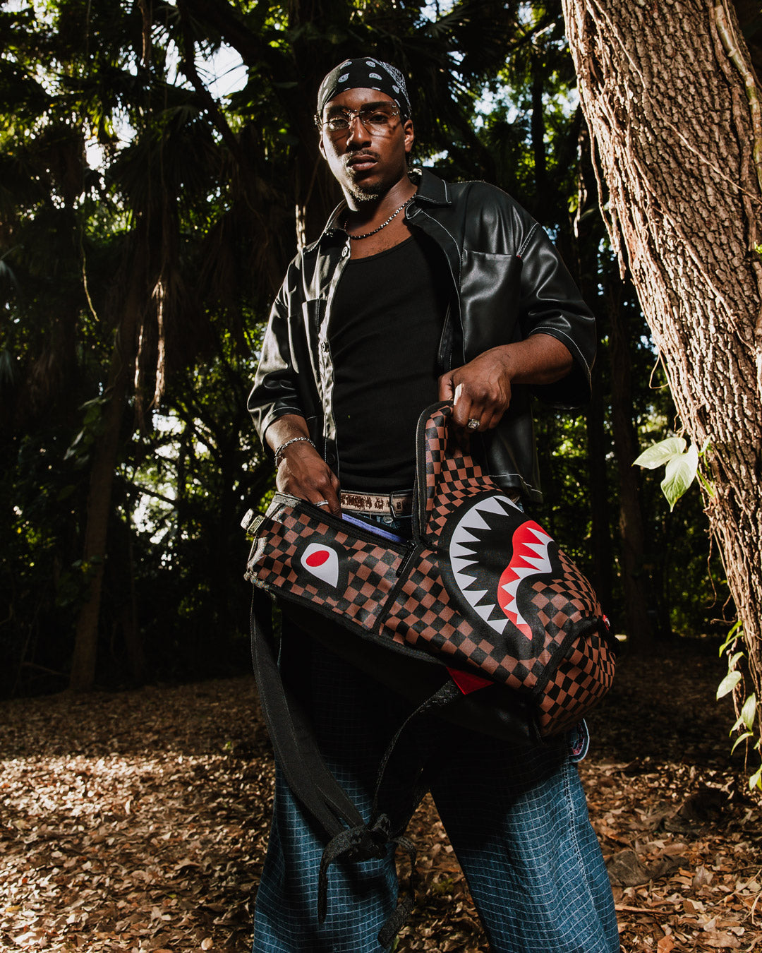 Sprayground Nooo Way!!! A Reversible Backpack - Purple Velour To Og Sharks In Paris Backpack Bag - Shopsportive