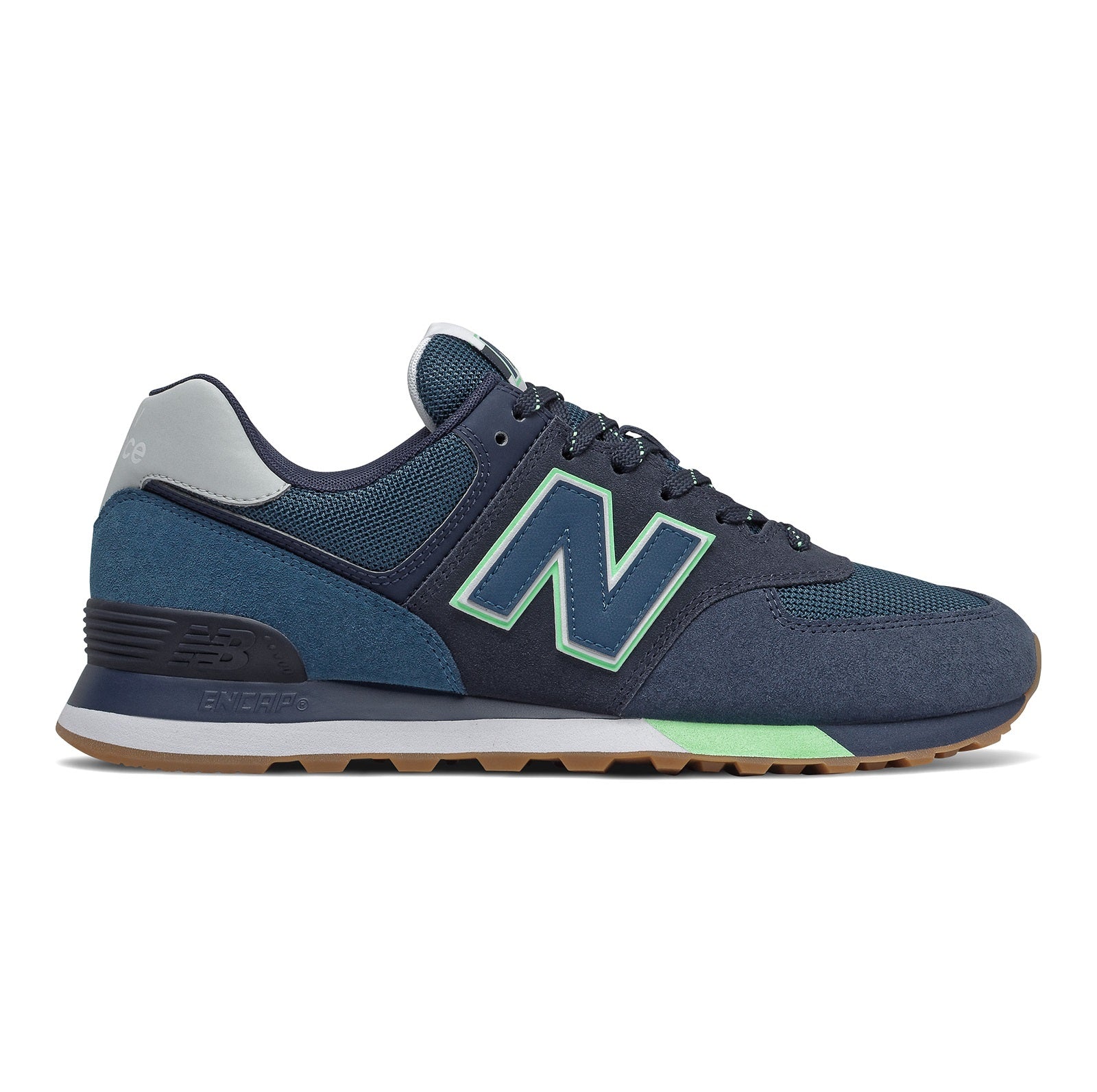 New Balance Men s 574 Shoes Natural Indigo Marblehead