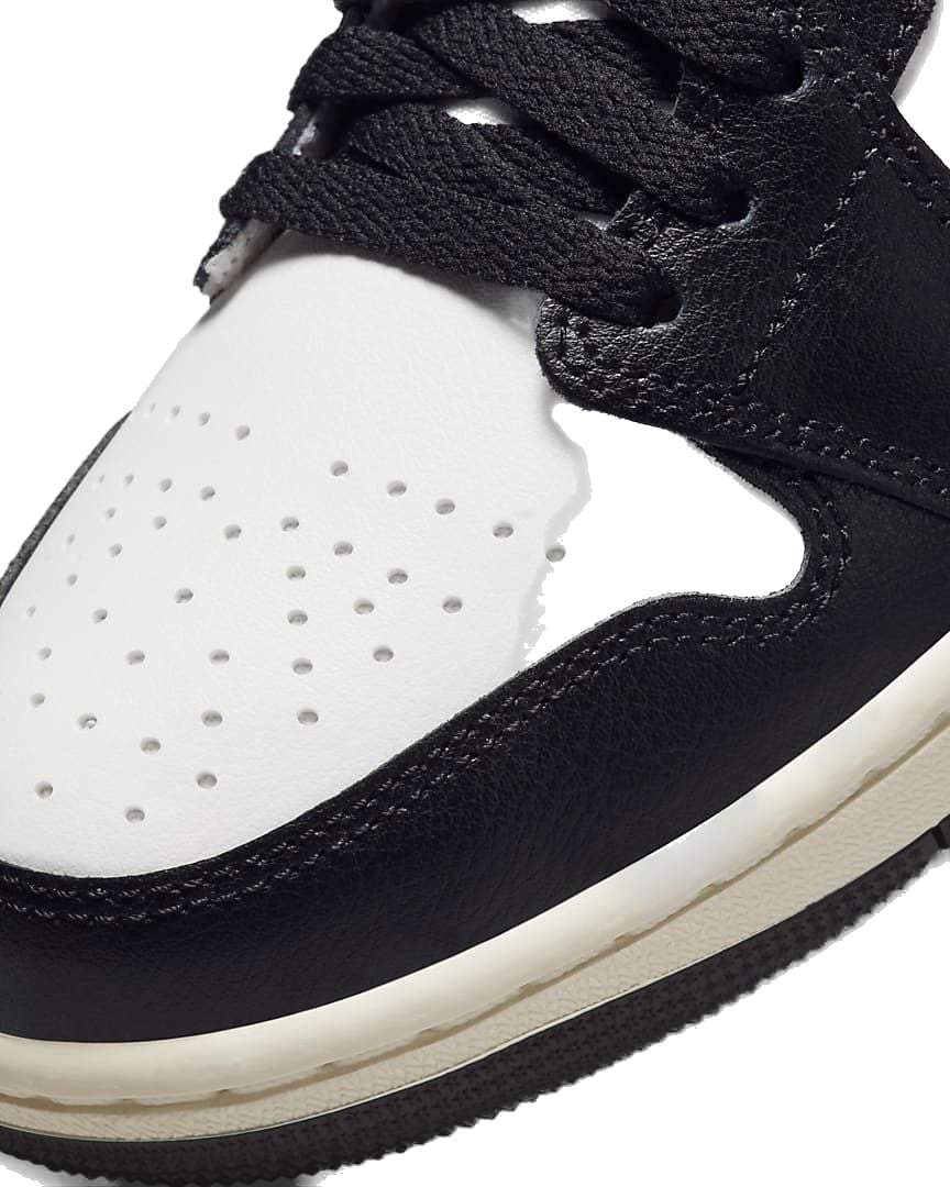 Nike Women's Air Jordan 1 Mid Shoes - Black / Gym Red / Sail / White - Shopsportive