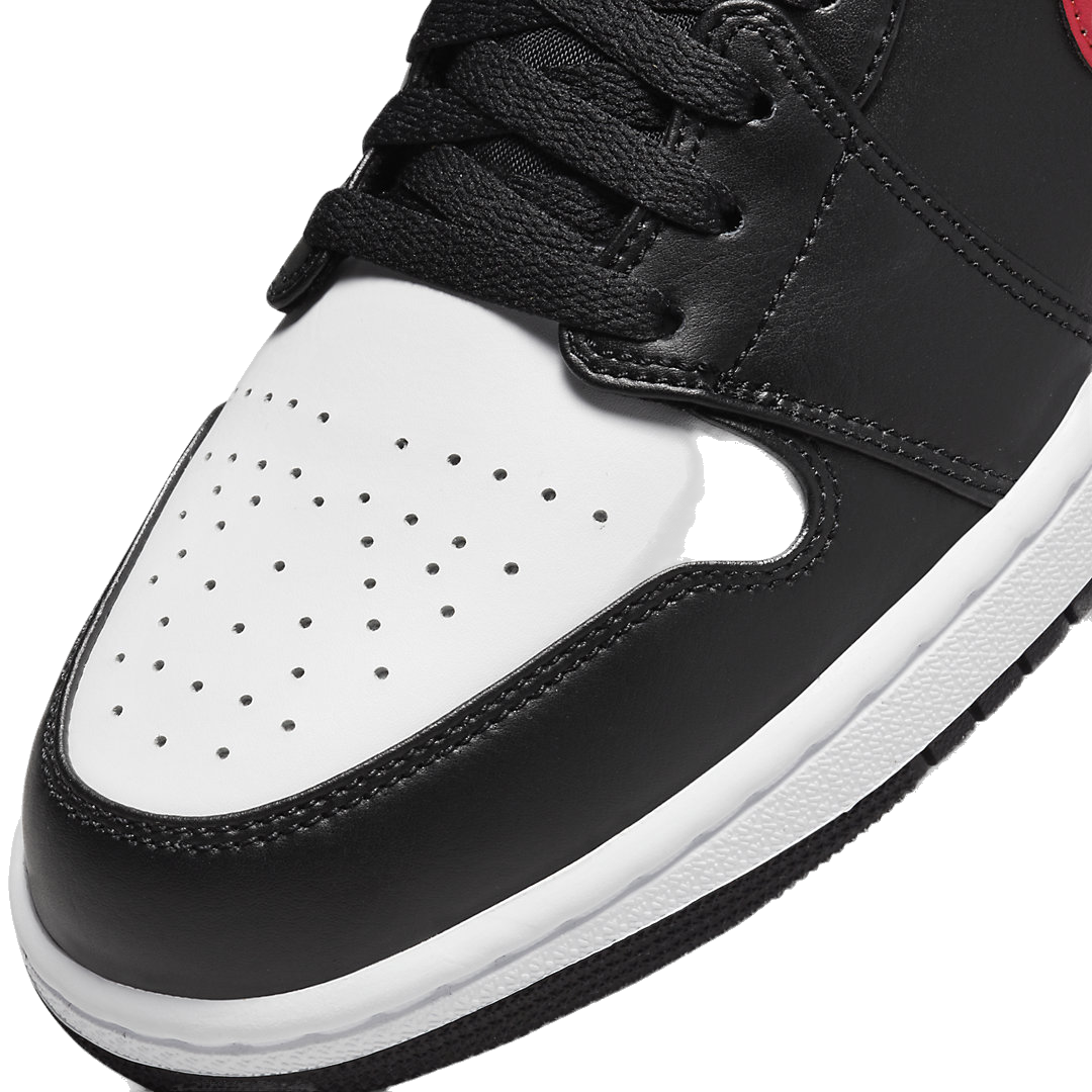 Nike Men's Air Jordan 1 Low Shoes - Black / Fire Red / White - Shopsportive