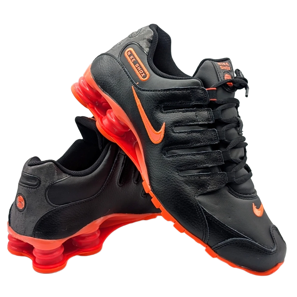 Nike Women's Shox Nz Shoes - Black / Bright Mango / Crimson - Shopsportive