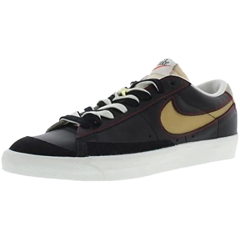 Nike Men's Blazer Low '77 Premium 'Removable Swoosh' Shoes - Black / Deep Royal Blue / Light Stone / Natural - Shopsportive
