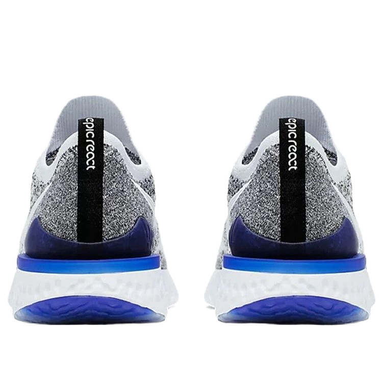 Nike Men's Epic React Flyknit 2 Shoes - White / Black / Racer Blue - Shopsportive