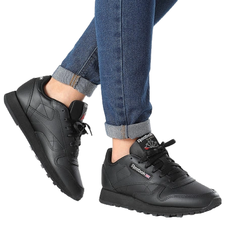 Reebok Women's Classic Leather Shoes - Core Black / Pure Grey - Shopsportive