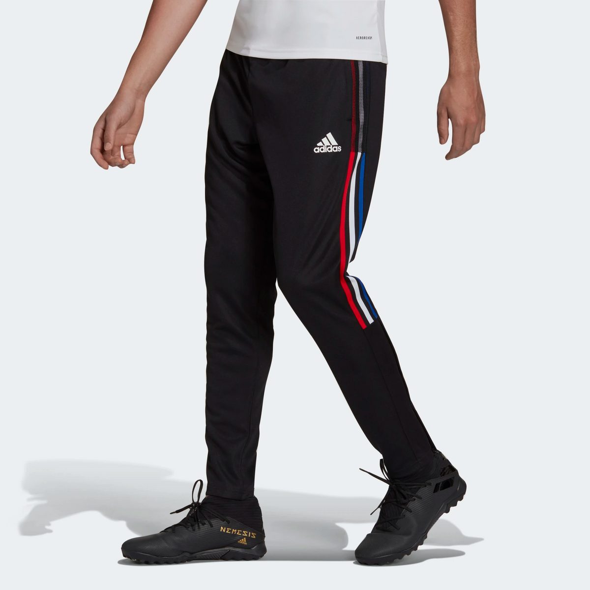 Red and blue adidas pants hotsell