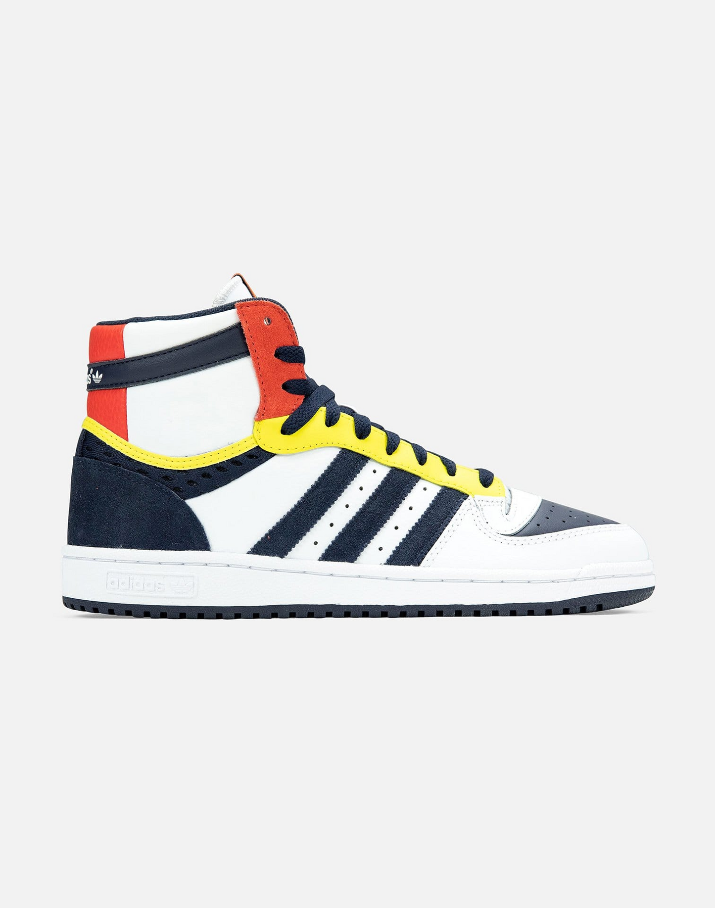 Adidas Men's Top Ten RB Hi Shoes - White / Navy / Red / Yellow - Shopsportive