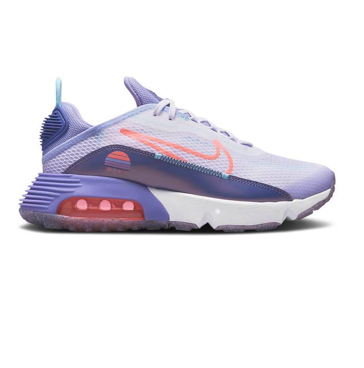 Nike Kid's Air Max 2090 SE Shoes - White / Dark Purple Dust / Light Thistle / Bright Mango - Shopsportive